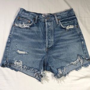 Agolde Dee ultra high rise shorts, ricochet 28